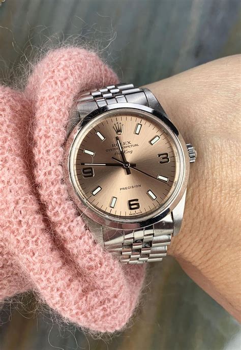 small women rolex watch|Rolex 34mm on wrist.